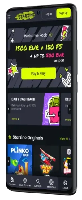 Starzino casino mobiele app